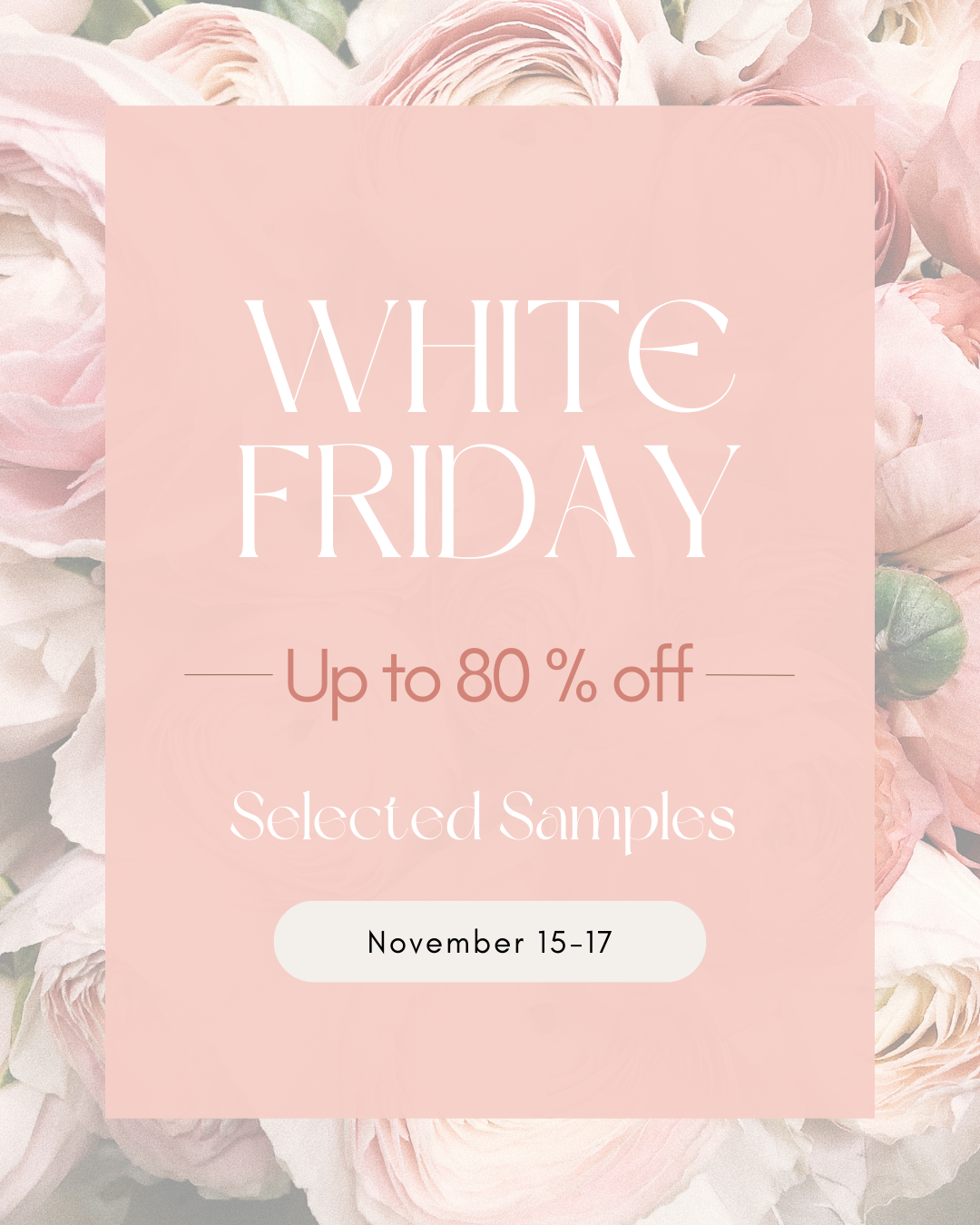 White Friday Sample Sale! Main Image