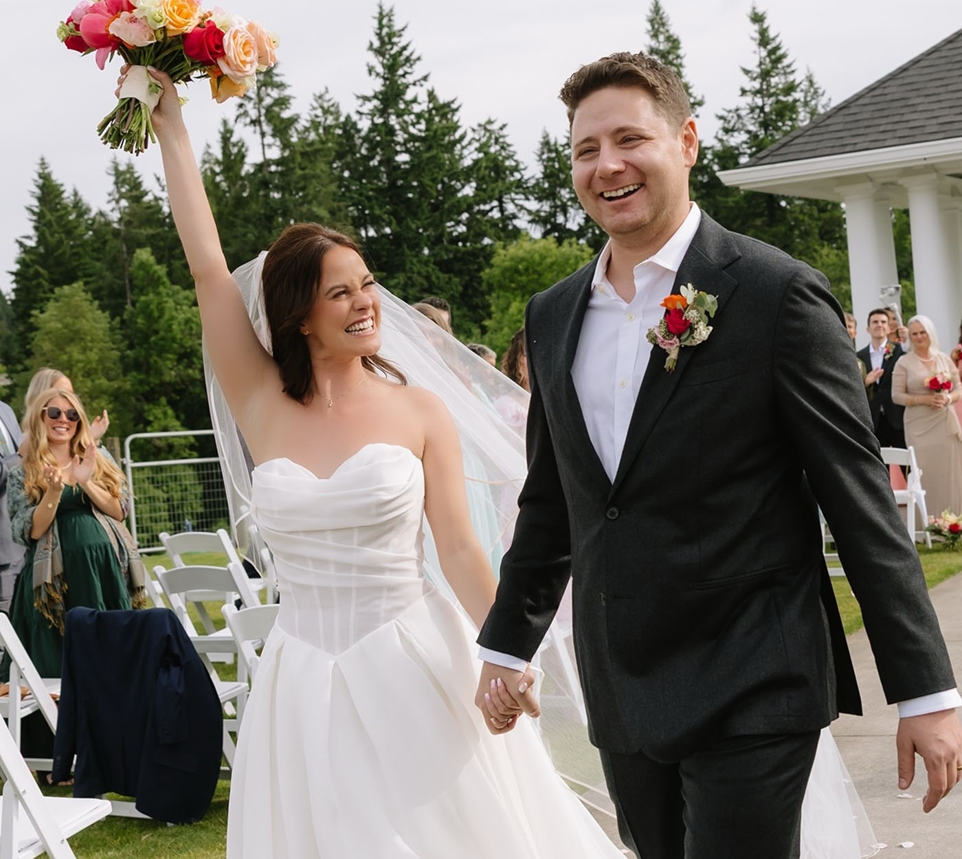 Photo of the real bride and groom