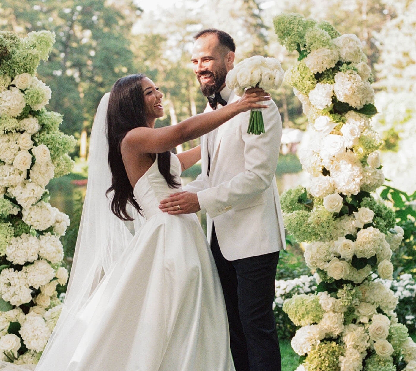 Photo of the real bride and groom