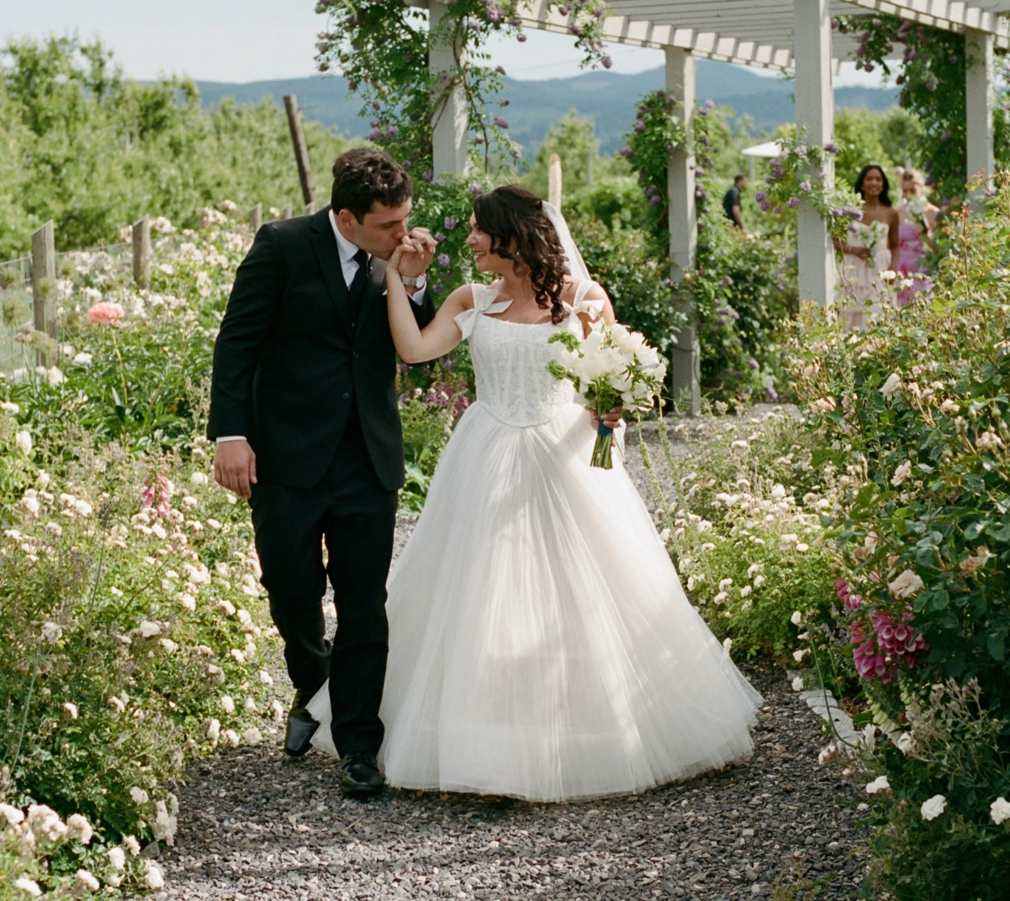 Photo of the real bride and groom
