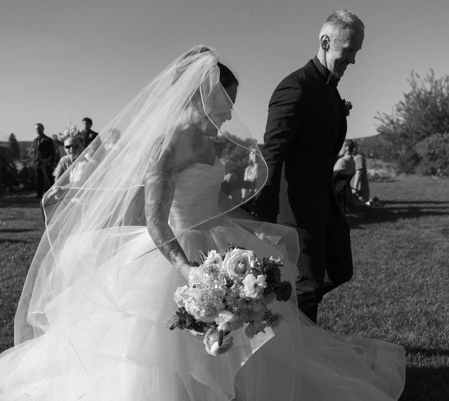 Photo of the real bride and groom