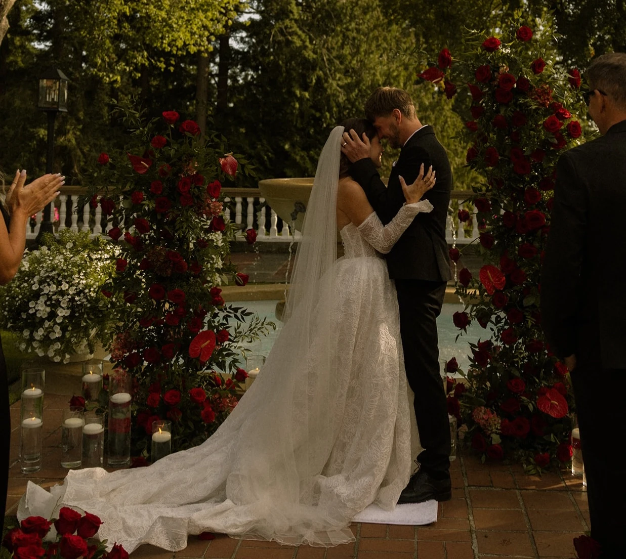 Photo of the real bride and groom