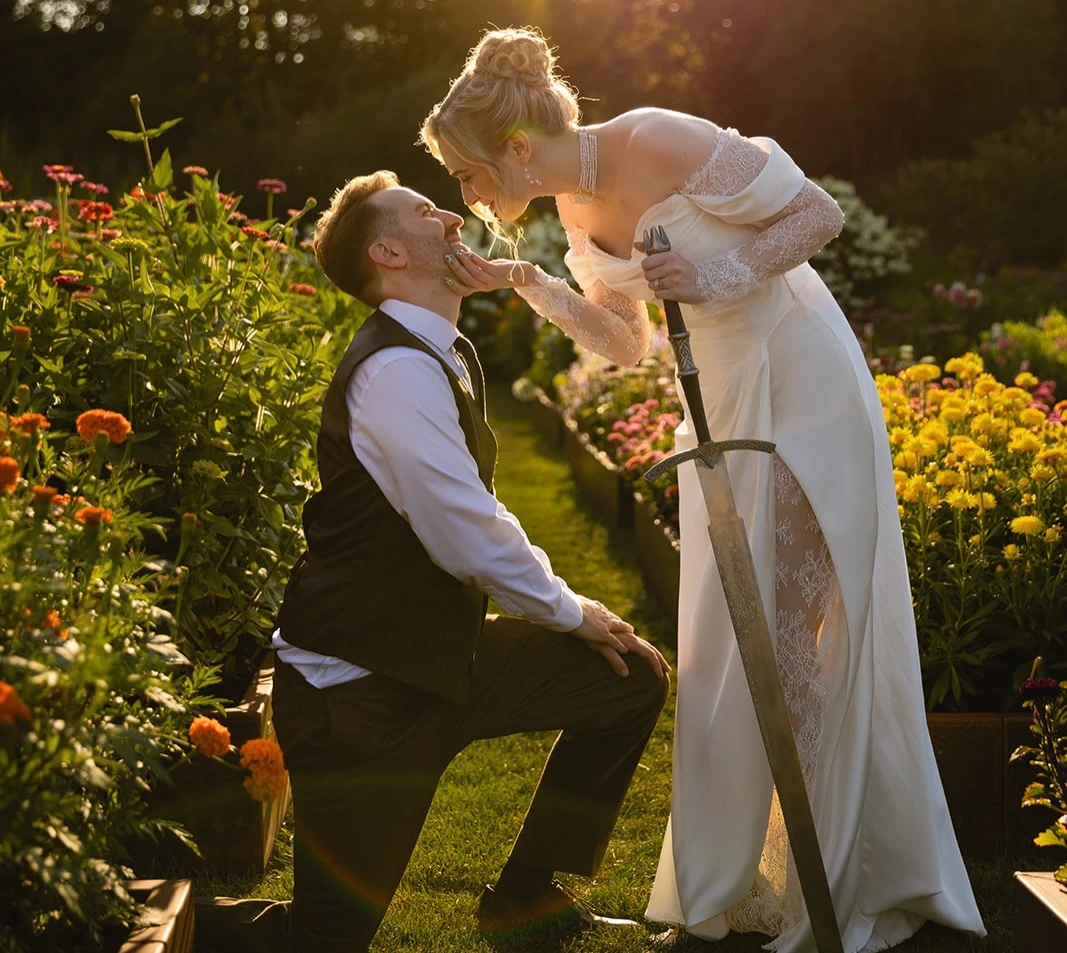 Photo of the real bride and groom