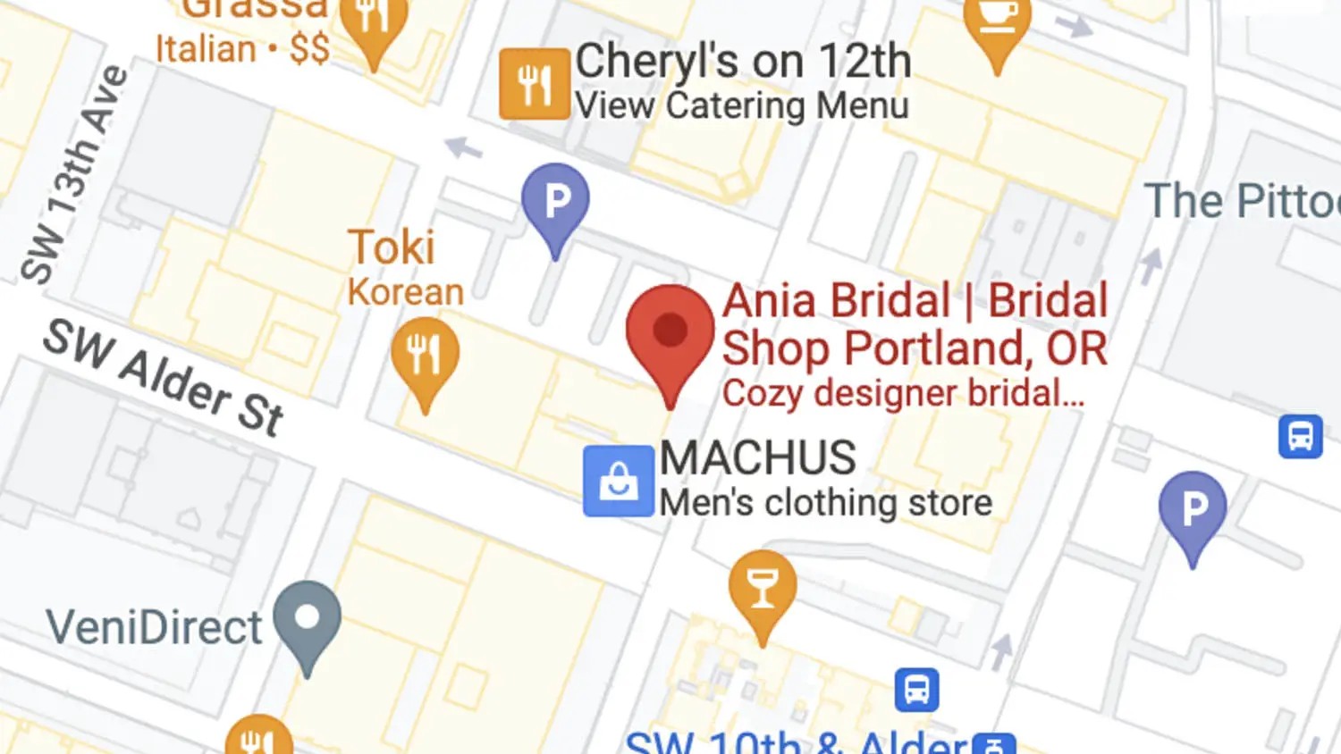 Ania Bridal location