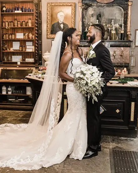 Mr. and Mrs. Johnson Ania Bridal Real Bride