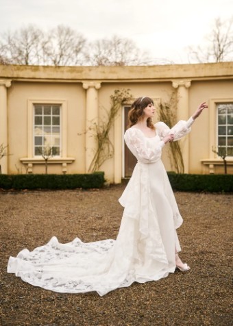 Jessica Couture Tamia Overskirt (JC2336-OSK) #0 default Ivory thumbnail