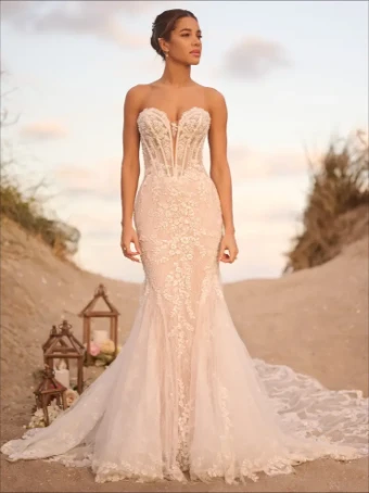 Maggie Sottero Benjie #2 All Ivory (gown with Ivory Illusion) thumbnail