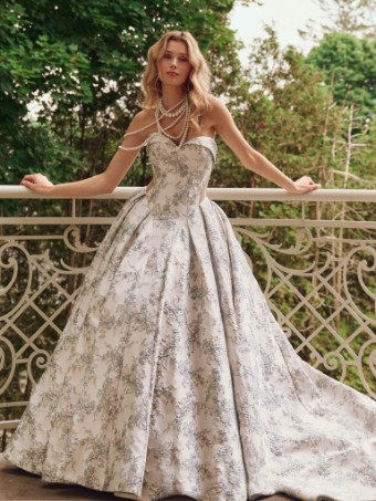 Sottero and Midgley Aberdeen #6 French Blue/Pewter Accent thumbnail