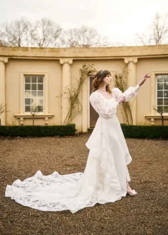 Jessica Couture Tamia Overskirt #0 default Ivory thumbnail