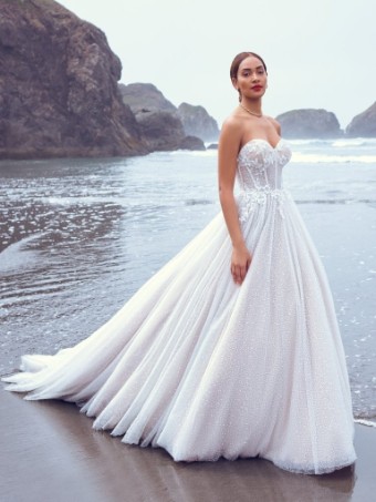 Sottero and Midgley Shasta #0 default Ivory over Mocha (gown with Natural Illusion) thumbnail