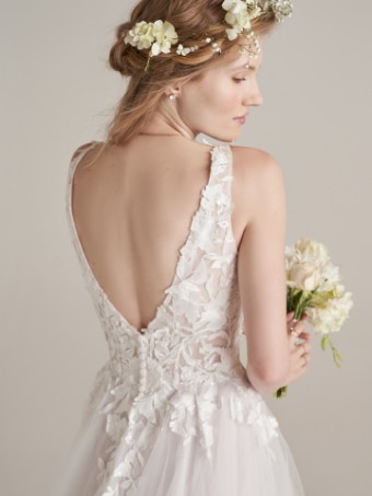 Rebecca Ingram Style #Stephanie #1 Ivory over Soft Nude (gown with Natural Illusion) thumbnail