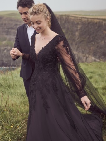 Rebecca Ingram Alexandria #0 default All Black (gown with Black Illusion) thumbnail