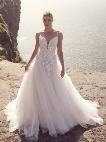 Rebecca Ingram Cassidy #0 default Ivory over Misty Mauve (gown with Natural Illusion) thumbnail
