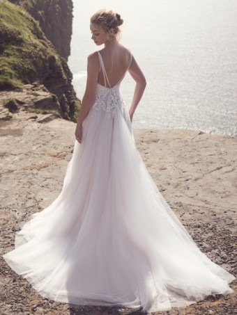 Rebecca Ingram Cassidy #1 default Ivory over Misty Mauve (gown with Natural Illusion) thumbnail