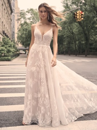 Maggie Sottero Keisha #0 default Ivory over Blush (gown with Natural Illusion) thumbnail
