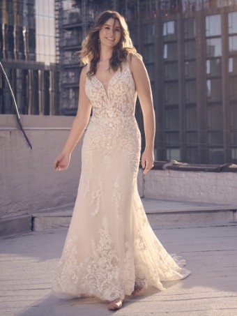Maggie Sottero Estella #0 default Ivory (gown with Natural Illusion) thumbnail