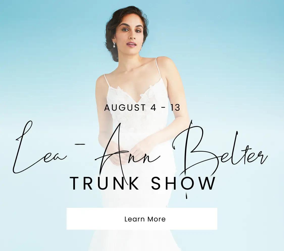 "Lea-Ann Belter Trunk Show" banner for mobile