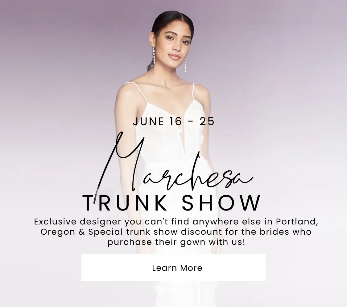 "Marchesa Trunk Show" banner for mobile