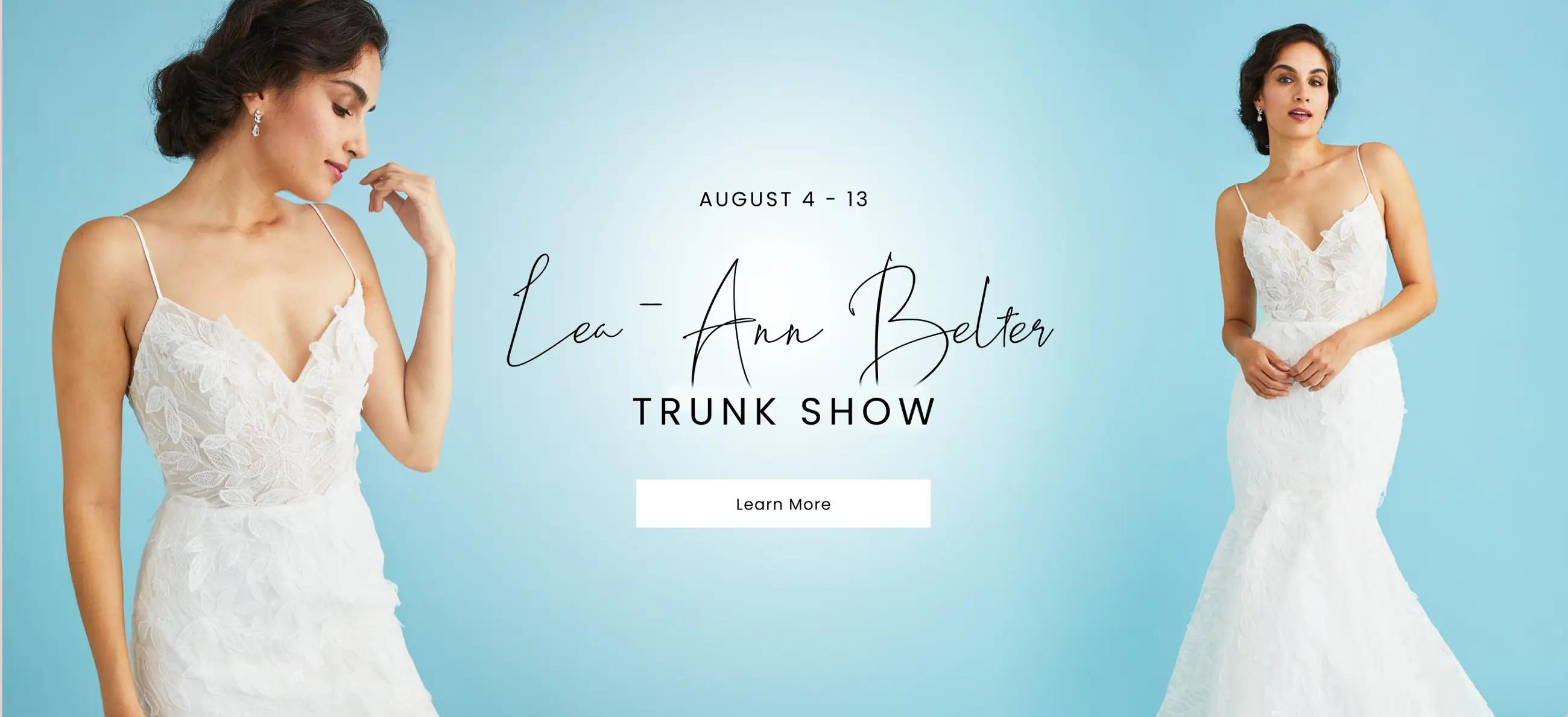 "Lea-Ann Belter Trunk Show" banner for desktop