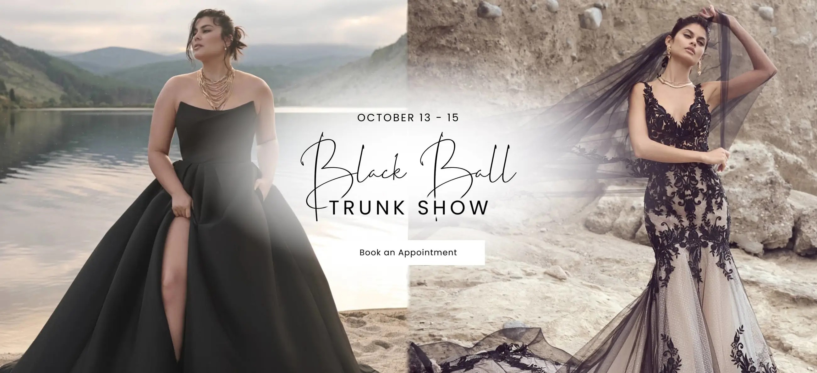 Black Ball Trunk Show Banner for Desktop