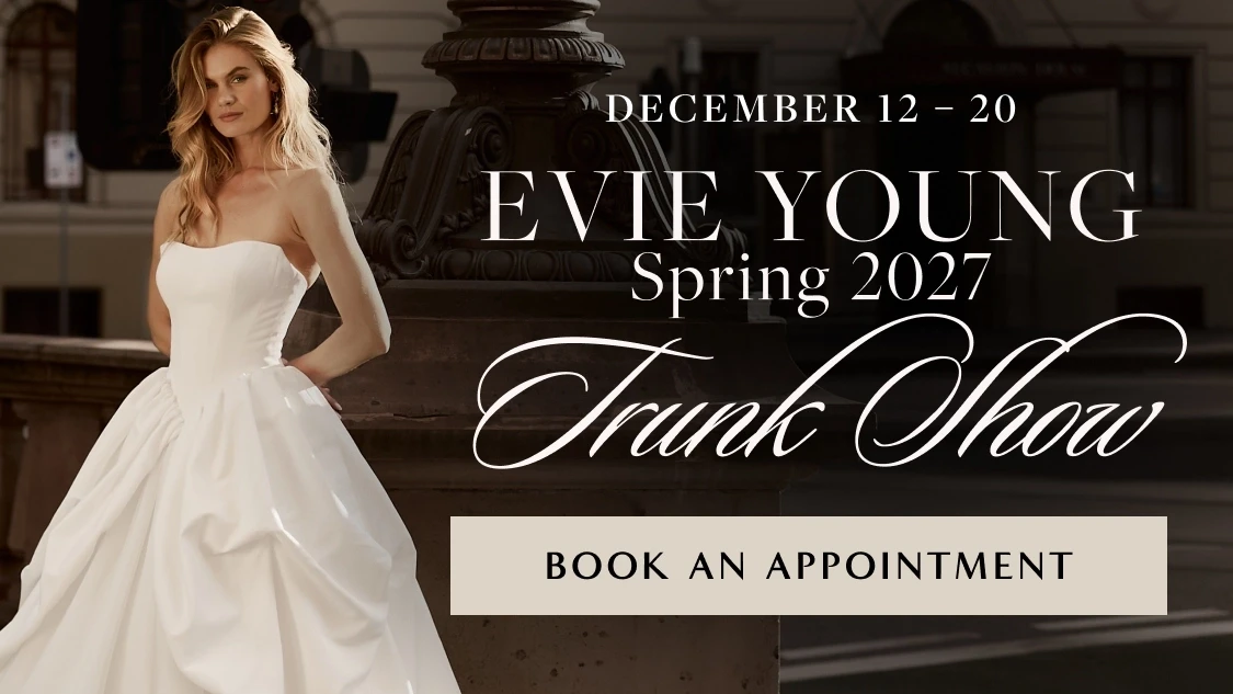 Evie Young Spring 2027 Trunk Show Mobile Banner
